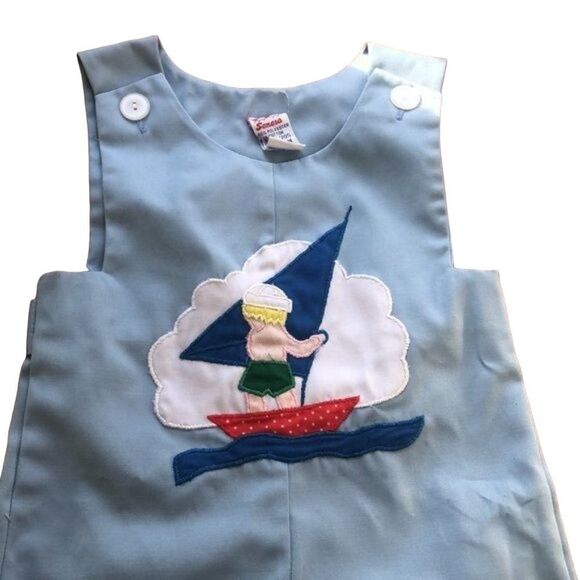 Samara Vintage y2k Baby Boy Sailor Romper size 12M - Picture 2 of 7